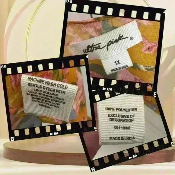 Ultra Pink 1X Floral Kimono Cover-Up with Tassel Detail - Mustard Yellow - Picture 2 of 3